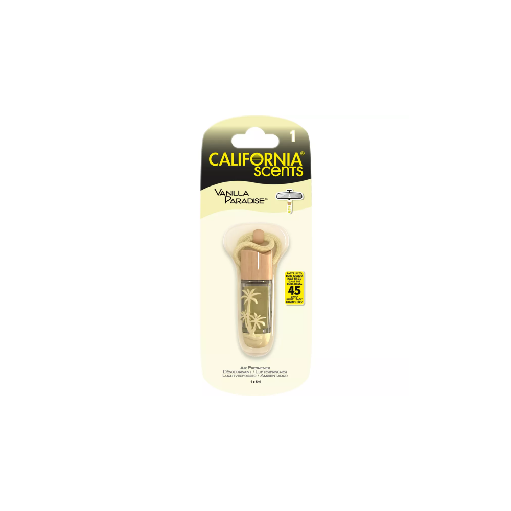 California Scents gaisa atsvaidzinātājs - flakons 5ml, Vanilla Paradise