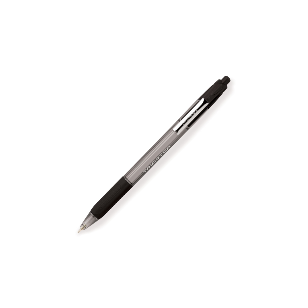 50 gab. Unomax Trio RT GP steel 0.7 lodīšu pildspalva, melna