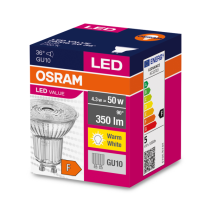 Osram LED Value PAR16 50 36° V 4.3W/827 GU10 reflektorspuldze