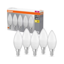 Osram LED BASE Classic B 40 4.9W/827 E14 FR 5 gab. spuldzes (matētas)