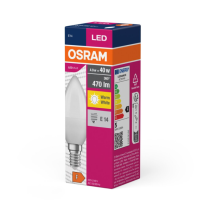 Osram LED Value Classic B 40 4.9W/827 E14 FR spuldze (matēta)