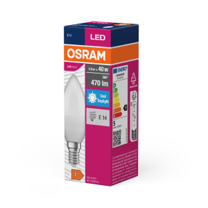 Osram LED Value Classic B 40 4.9W/840 E14 FR spuldze (matēta)