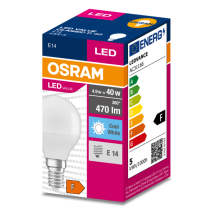 Osram LED VALUE Classic P 40 4.9W/840 E14 FR spuldze (matēta)
