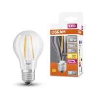 Osram LED SUPERSTAR Classic A 60 FIL 7W/827 E27 filament dimmerējama spuldze (caurspīdīga)