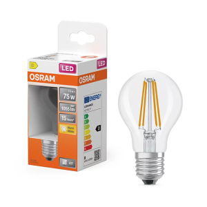 Osram LED STAR Classic A 75 FIL 7.5W/827 E27 filament non-dim spuldze (caurspīdīga)