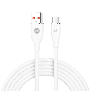 Forever USB - USB-C vads 1m 66W ātrai uzlādei, balts