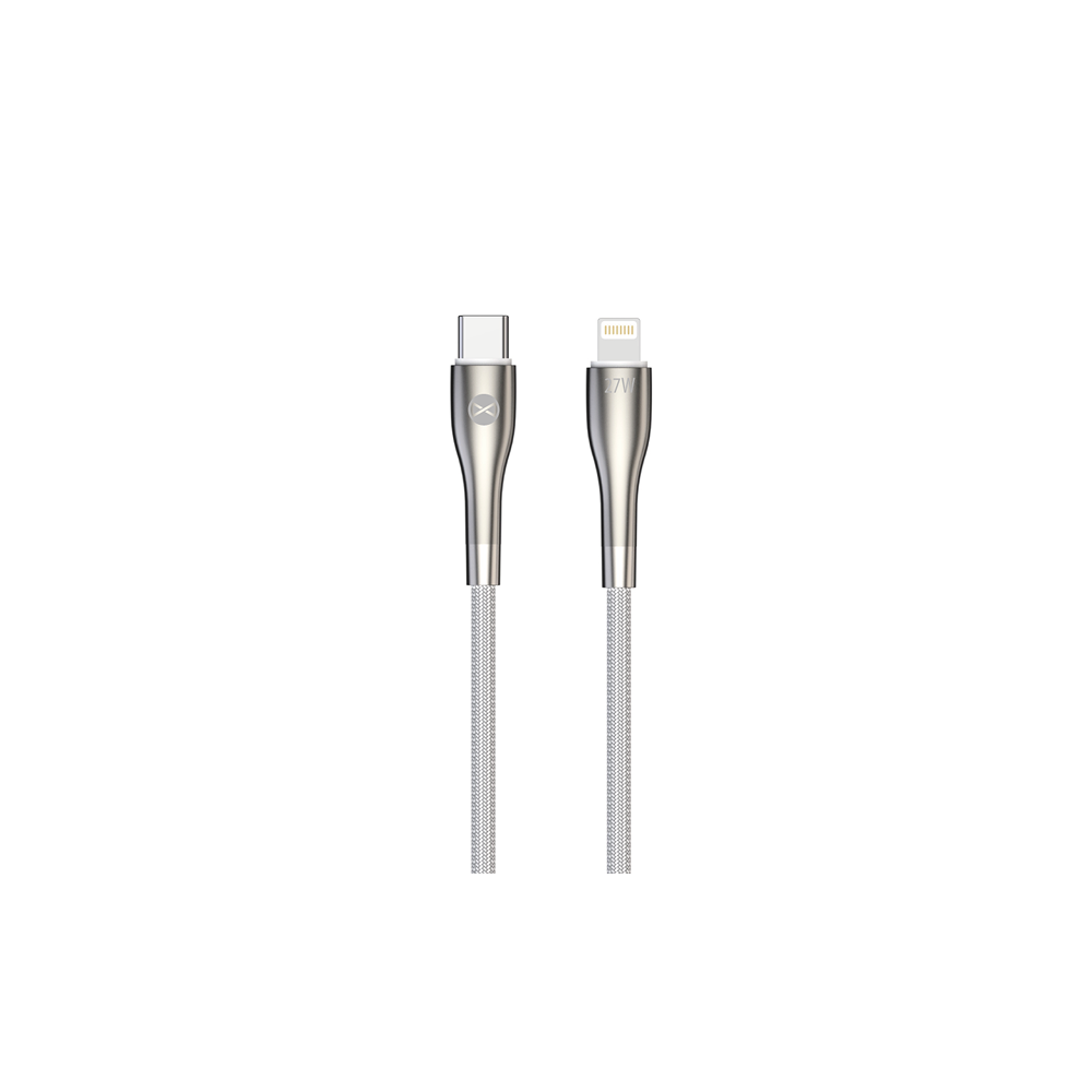 Forever Sleek USB-C - 8pin cable 1m 27W fast charging white