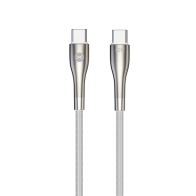 Forever Sleek USB-C vads 1m 60W ātrai uzlādei, balts