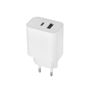 Maxlife MXTC-06 PD QC tīkla lādētājs, 1xUSB-C + 1xUSB 20W, melns