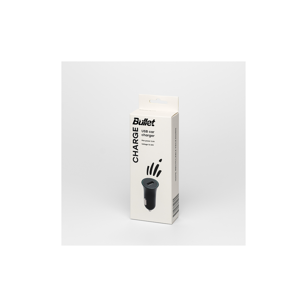 Bullet USB Car Charger 5V 2.4A 12W for All Devices