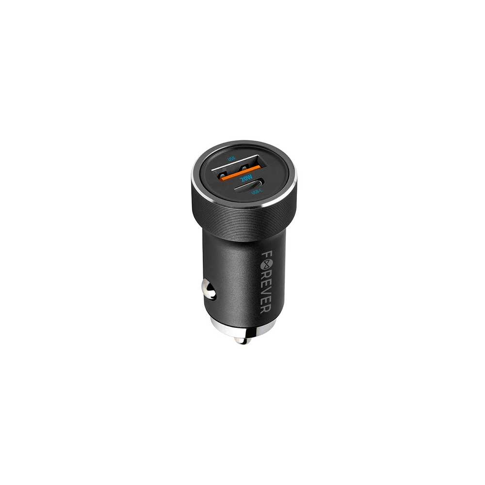 Forever CC-06 PD QC car charger 20W USB-C USB fast charging