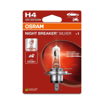 Osram auto Night Braker Silver H4 60/55W 12V +100% B1 spuldze