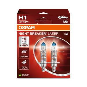 Osram auto Night Breaker Laser H1 55W 12V +150% B2 spuldzes