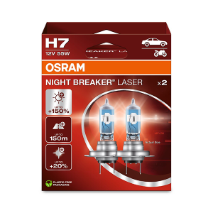 Osram auto Night Breaker Laser H7 55W 12V +150% B2 spuldzes