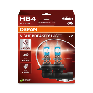 Osram auto Night Breaker Laser HB4 62W 12V +150% B2 spuldzes