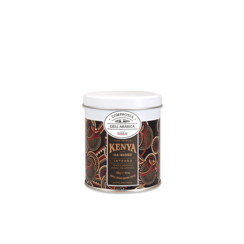 Malta kafija Kenya 125g bundžā CAFFE CORSINI ar garšu