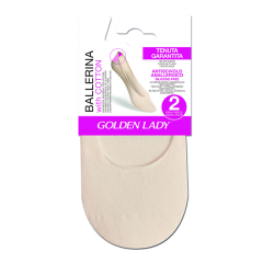 Golden Lady Ballerina 39-42 NATURALE kokvilnas pēdiņas 2 pāri