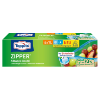 Maisiņi produktu uzglabāšanai Zipper® 1L, 12 gab. TOPPITS