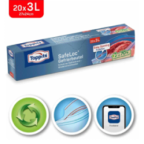 Maisiņi produktu saldēšanai ar SafeLoc® aizdari 3L, 15 gab. TOPPITS