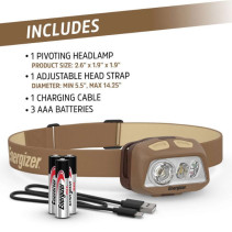 Energizer LED head flashlight 575lm | Hybrid Rechargeable + AAA