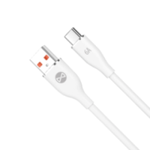 Forever USB - USB-C vads 1m 66W ātrai uzlādei, balts