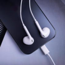 Maxlife MXEP-04 universālās austiņas ar mikrofonu, 1.2m USB-C, baltas