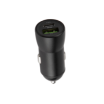 Maxlife MXCC-04 PD QC auto lādētājs, 1xUSB-C + 1xUSB 20W, melns