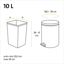 Kompostējami BIO maisi ar rokturiem 10L, 10 gab. SWIRL