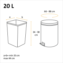 Aromatizētie atkritumu maisi (vaniļa-lavanda) 20L, 12 gab. SWIRL