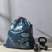 Profesionālie lieljaudas atkritumu maisi 60L, 12 gab. SWIRL