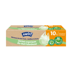 Kompostējami BIO maisi ar rokturiem 10L, 10 gab. SWIRL