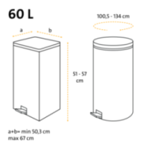 Atkritumu maisi ar savilcēju 60L, 10 gab. SWIRL