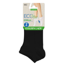 Golden Lady Ecoline NERO ankle socks soft breathable 2 pairs