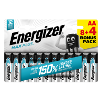 ENERGIZER MAX PLUS NEW AA B8+4 1.5V Alkaline baterijas
