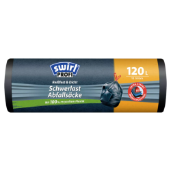 Profesionālie lieljaudas atkritumu maisi 120L, 12 gab. SWIRL