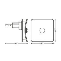 Ledvance Lunetta Square Sensor RGB 0.3W 220V luminaire