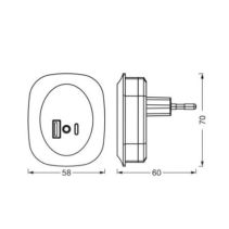Ledvance Lunetta Edge sensor 3000K , balts gaismeklis