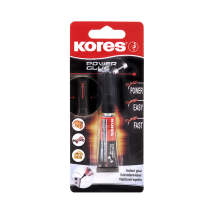 Superlīme KORES Power glue 3 g - ātra un izturīga momentlīme dažādiem materiāliem