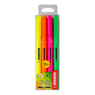 Marķieri neona krāsās ar ūdens bāzes tinti KORES HIGH LINER Fine