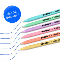 Lodīšu pildspalvas KORES K0R-M Pastel zilas, ergonomiskas, 50 gab.