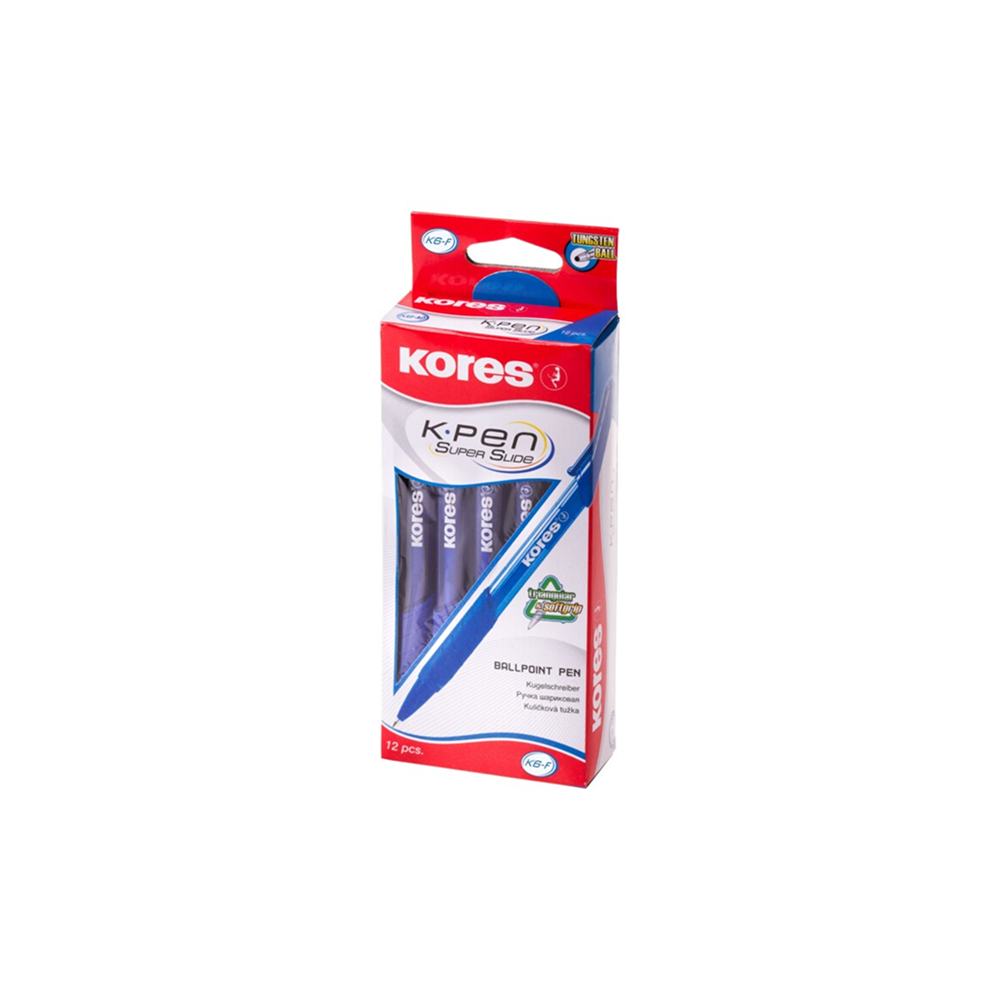 Lodīšu pildspalvas automātiskas,zilas pildspalvas, KORES K6-F Softgrip