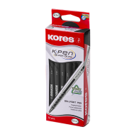 Lodīšu pildspalvas 0.7mm trīsstūrveida KORES K1-F – gluda rakstīšana