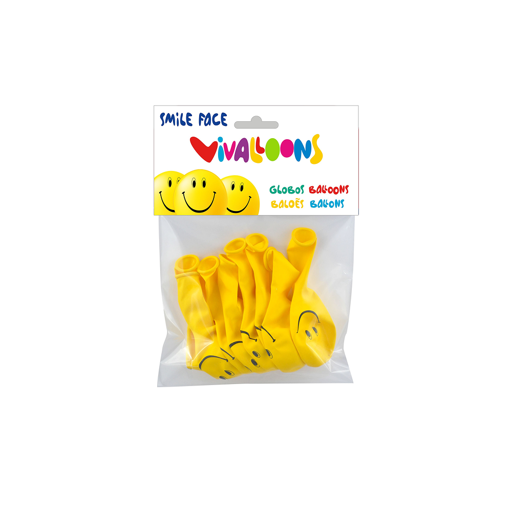 Vivaloons baloni Happy Face 8 gab.
