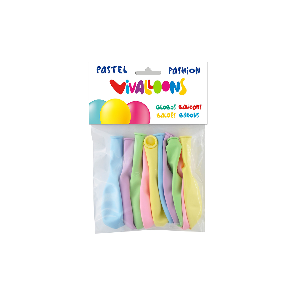 Vivaloons Pastel Mix balloons, 10 pcs., 1/30