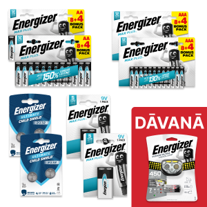 Ģimenes bateriju komplekts + DĀVANĀ LUKTURIS