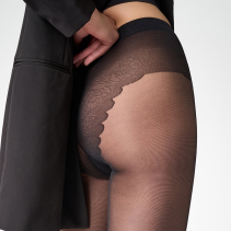 SiSi Style 20dentights with lace bikini bottoms