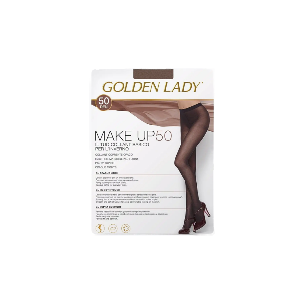 Golden Lady Make Up 50den NERO matētas ikdienas zeķubikses