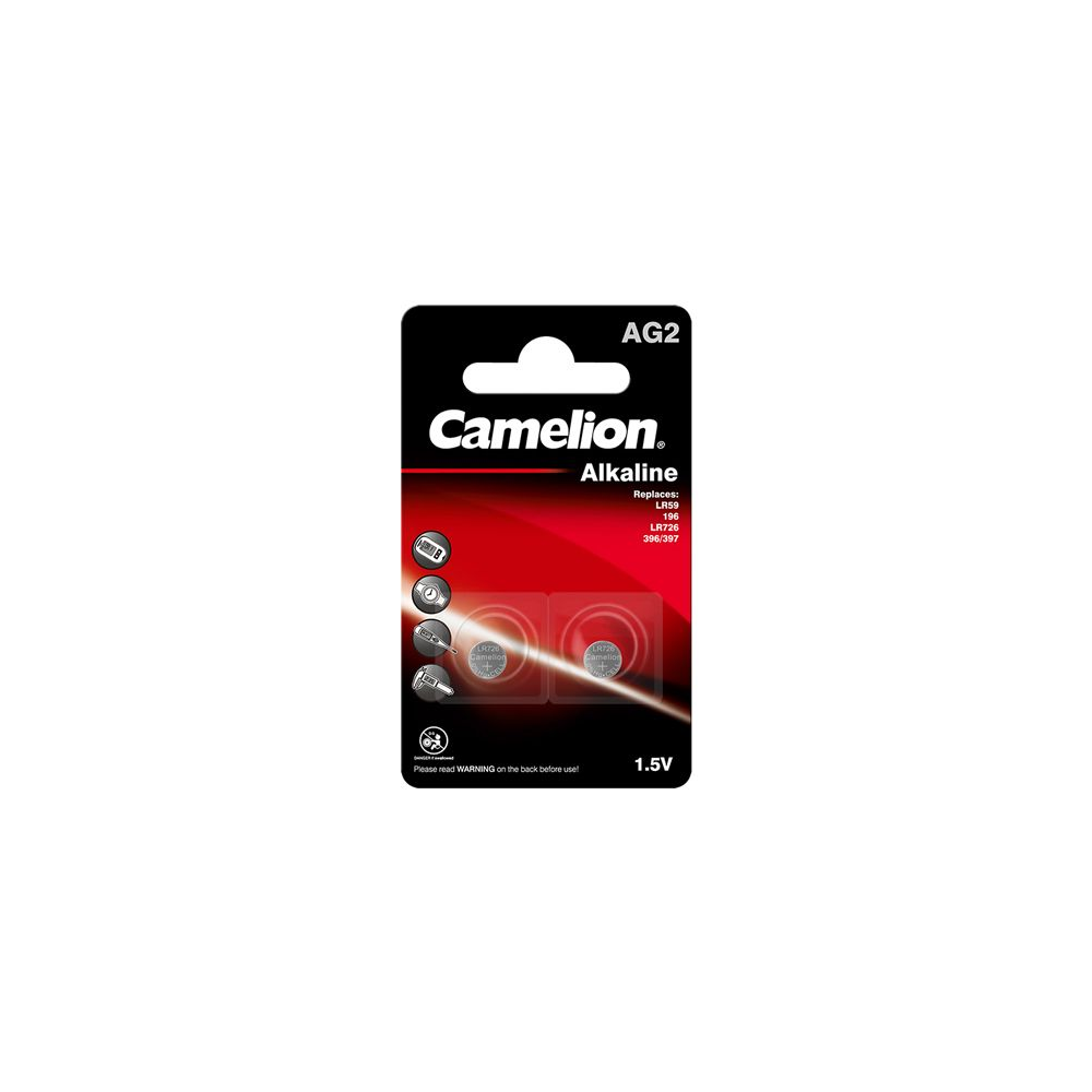 Camelion Alkaline AG2/LR726/396 uzticamas baterijas