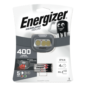 ENERGIZER LED HDL30 galvas lukturis ar 5 režīmiem