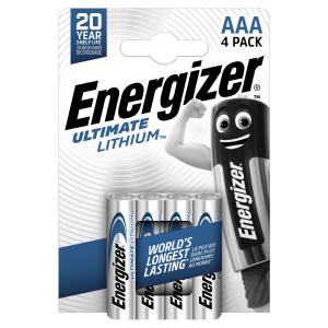 ENERGIZER Ultimate Lithium AAA baterijas ilgstošai jaudai